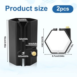 LUTER 2pcs Wrapping Paper Cutter, Christmas Gift Wrap Cutter Tool Replaceable Sliding Wrapping Paper Rolls Cutter for Xmas Holiday and Birthday Gift Wrapper Supplies (Black)