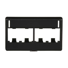 Panduit CFFPL4BL Snap-On 4-Port Modular Furniture Faceplate, Black