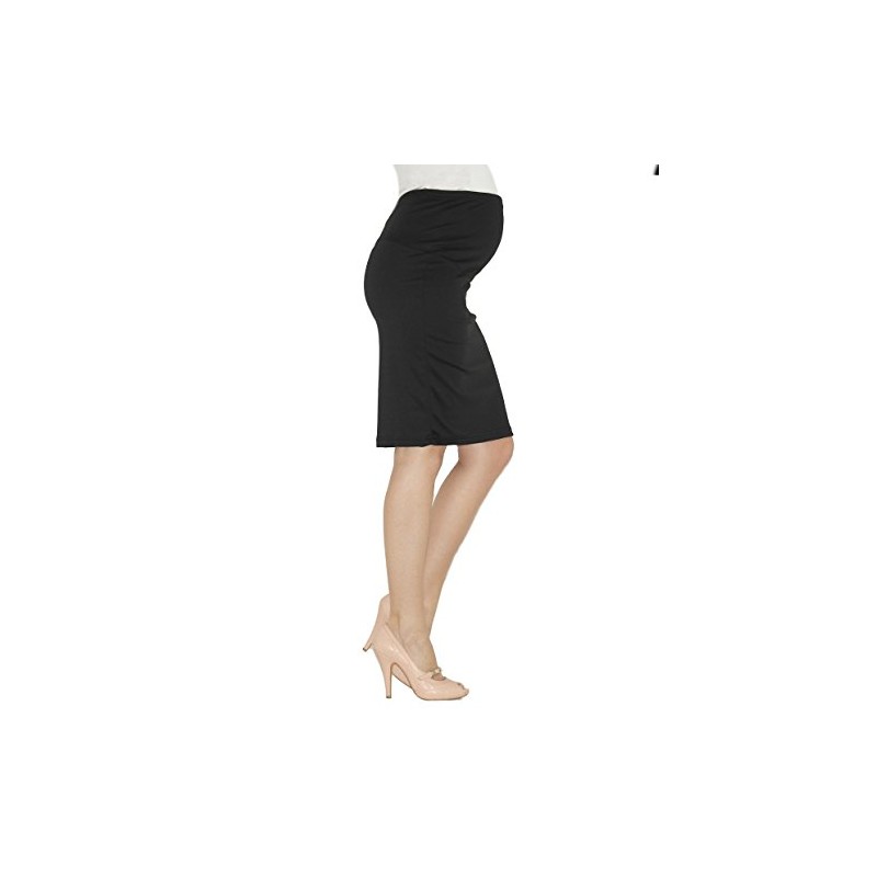 Maternity Skirt Pregnancy Maternity Skirt Midi Pencil Skirt, black