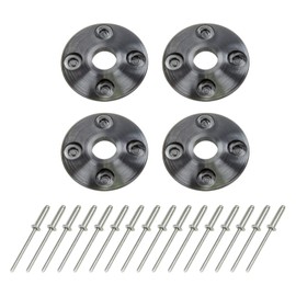 Dominator Racing Products 1202-BK Black Hood Pin Scuff Plates 4pc