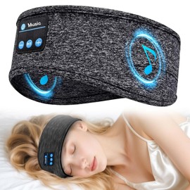 Auriculares para Dormir Bluetooth, Mejora Audifonos Inalambricos Diadema, Bluetooth V5.0 Deportes Diadema para Música, Deportiva Banda Auriculares con Altavoces Estéreo HD para Correr, Viajes, Yoga