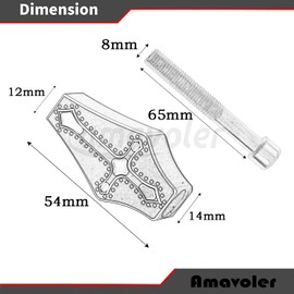 Amavoler 2 Pcs Cross Style Motorcycle Shifter Peg Shift Lever Cross Style CNC Billet Foot Pegs Compatible with Harley Davidson Sportster Touring Softail Street Glide Road Dyna.