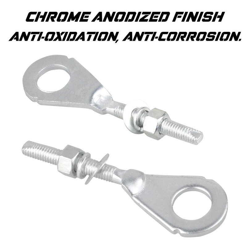 NTHREEAUTO Motorcycle Chain Adjuster Tensioner Metal Chain Axle Adjusters Compatible