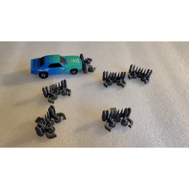 Hot Wheels Gasland, Crazy Saw Blade Rams 1/64 scale 3D