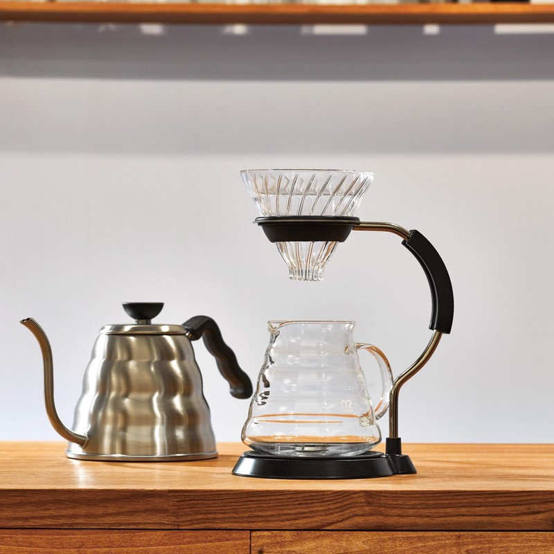 Hario V60 Arm Stand with Glass Dripper Pour Over Set