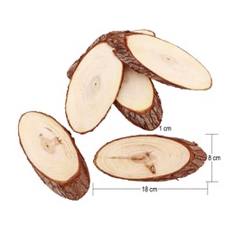 Wooden discs oval name plate for labelling, wedding, parties, table decoration, 12 slices