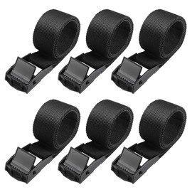 Hejo 6 PCS Short Ratchet Straps, Ratchet Tie Down Straps with Quick Release Cam Buckle, Heavy Duty Tensioning Belts Adjustable Lashing Straps for Motorcycles, Bikes, Luggage, Packages (40x2.5 cm)