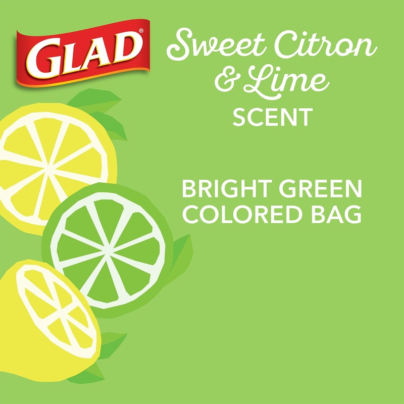 Glad Small Trash Bags 4 Gallon, Febreze Sweet Citron &