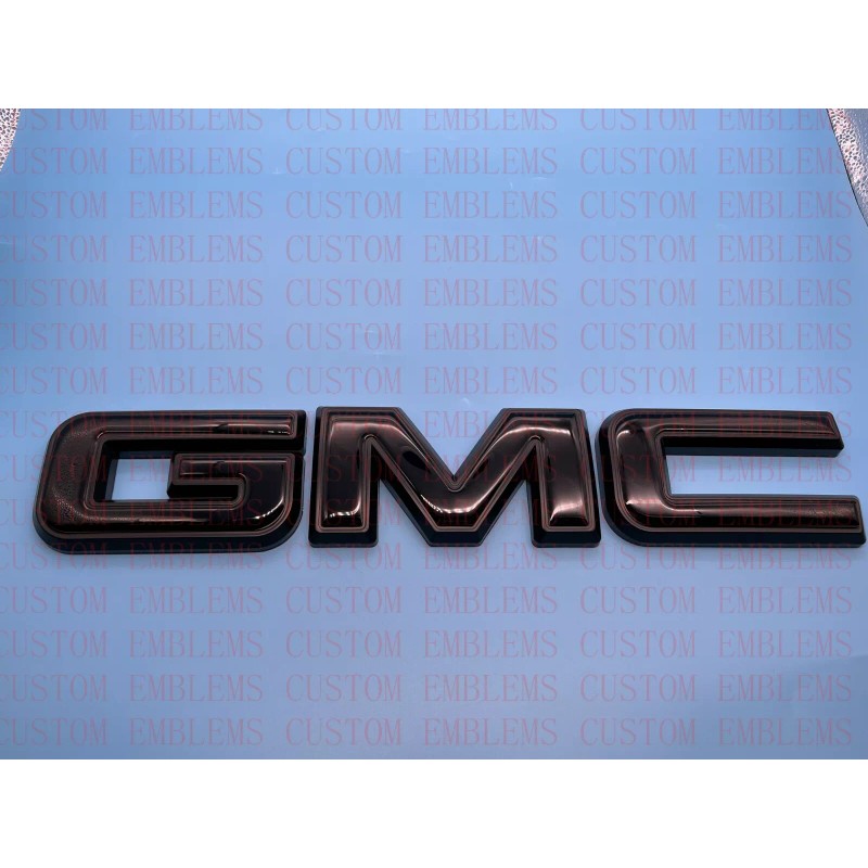 Auto Front Rear GMC Black Emblem Overlay 2019-2022 GMC Sierra