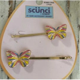 Scunci Butterfly set of 2 - 2" Gold Bobby Hair Pins