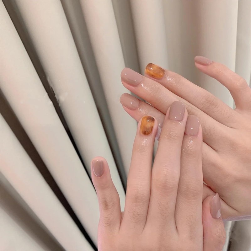 COSMOO Light Brown Nail Polish 12ml Elegant Quick Dry Nude