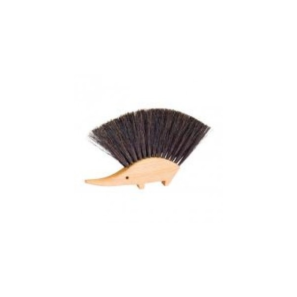 Hedgehog Table Brush, Natural Horsehair Bristles, 4-1/2 by 5-1/2 Inches by Nessentials, Germany