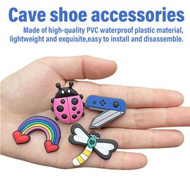 Shoe Charm, 30 Pcs Random Unisex-Adult Shoe Charms, Shoe Buckles PVC Shoe Charms Sandal Decorative Accessories Cartoon PVC Ornament, for Croc Charms