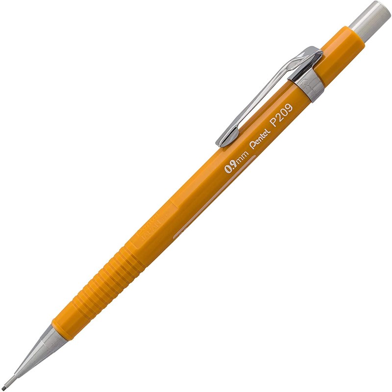 Pentel P200 Series Mechanical Pencil 0.9mm Yellow Barrel + Super