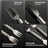 2pcs Stainless Steel Fruit Cutter, Watermelon Fork Slicer Cutter, 2
