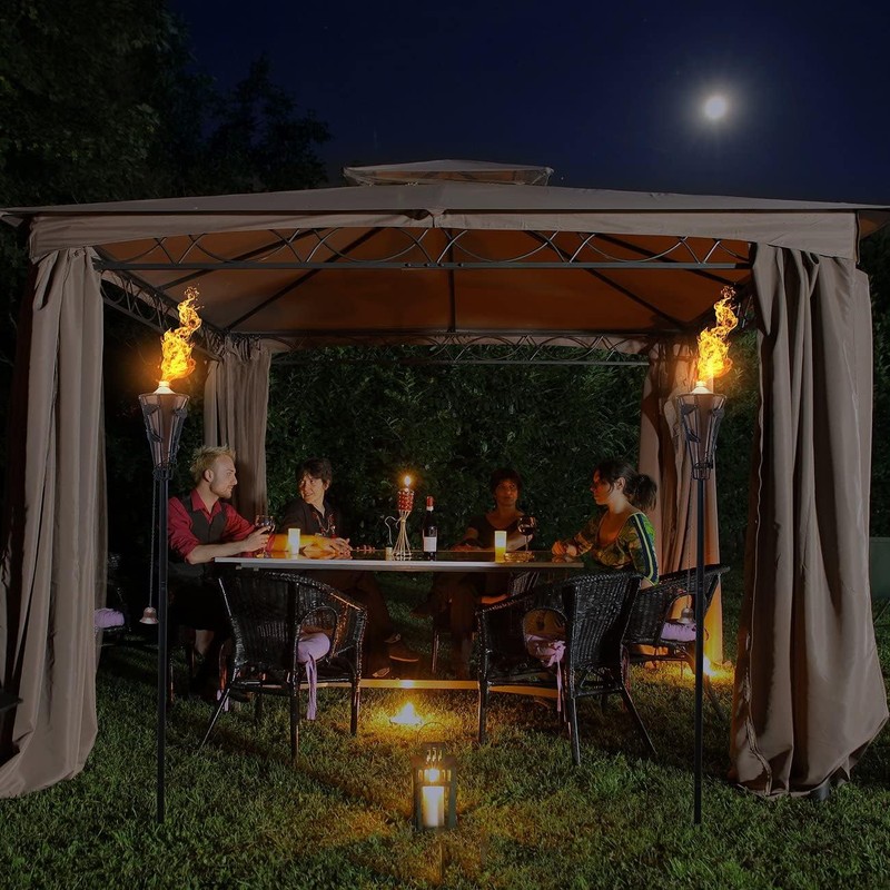 Matney Outdoor Metal Patio Torches – Use for Deck, Patio,