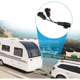 Towing Electrics Adaptor 13 Pin to 12N+12S 7 Pin,Caravan Converter 13 Pin Plug Socket Caravan Trailer Conversion Adapter Lead