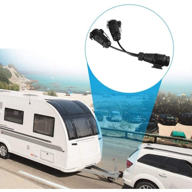 Towing Electrics Adaptor 13 Pin to 12N+12S 7 Pin,Caravan Converter