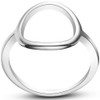 Stainless Steel Classical Simple Plain Open Karma Statement Promise Ring
