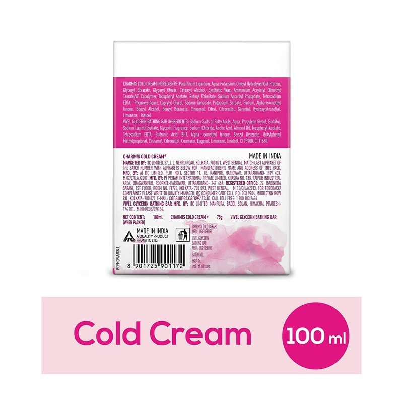Charmis Cold Cream 100ml + 75g Vivel Glycerine, 100 ml