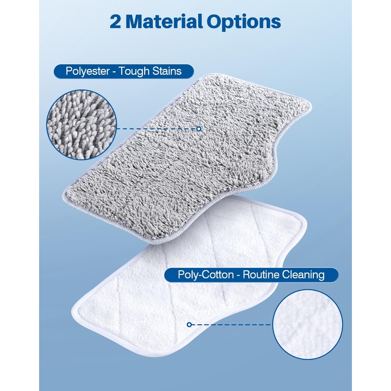 LABIGO Steam Mop Replacement Pads - 6 Pack Machine Washable