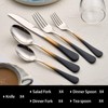 DINYWOW 20-Pieces Black gold Silverware Sets for 4,Black gold Handle