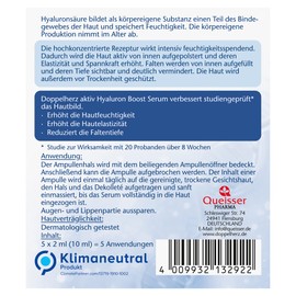 Doppelherz Hyaluronic Boost Serum - Anti-Ageing Ampoules for External Use - 5 Ampoules