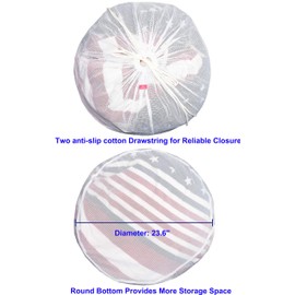 Freegrace Laundry Bag Ultra Thick, Extra Durable & Breathable 120 g/m² Polyester-Fibre Mesh Material - Perfect for Household Use, College Dorms, Travels (Large (1 Pack))