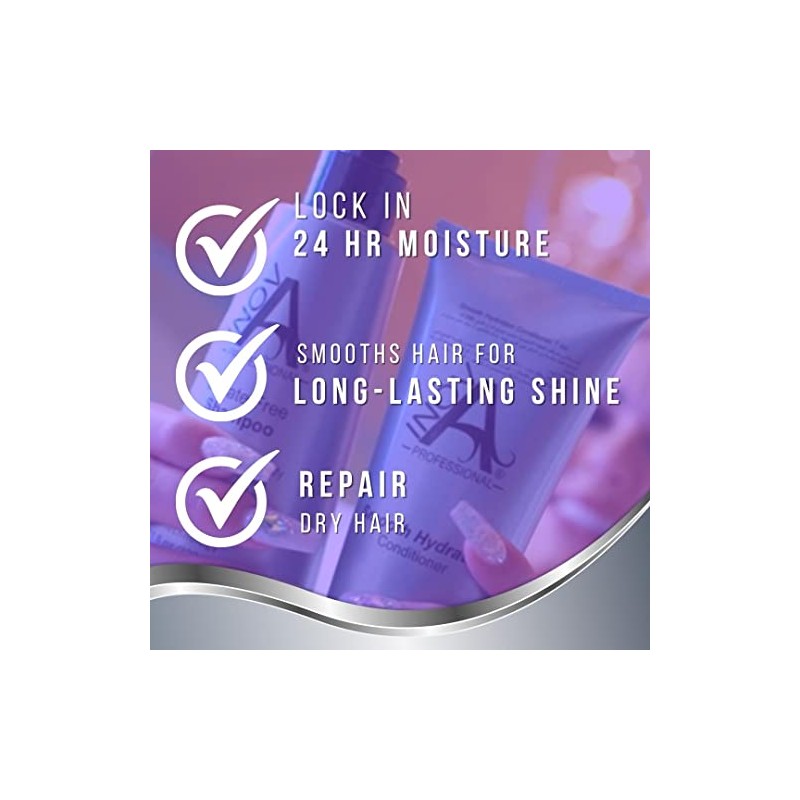 Inova Professional Silk Keratin Smooth Hydration Conditioner (3.4 Oz), White