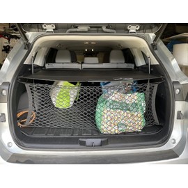Trunk Organizer Cargo Net for Toyota Grand Highlander 2024–2026 – Envelope Style Cargo Net for SUV–Premium Mesh Car Trunk Organizer Vehicle Carrier Storage–Compatible with Grand Highlander