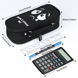 Wzone Pencil Case Large Capacity with Organiser 5 Compartments for Boys Girls Pencil Case Desk Organiser School & Office Student, goomf, pencil case