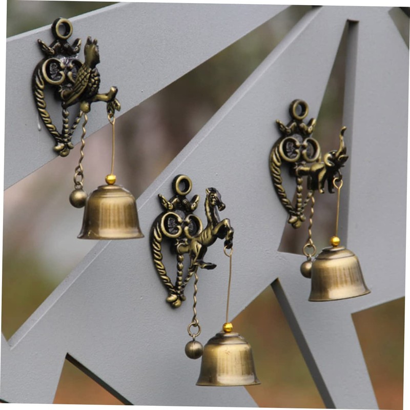 Levemolo Elephant Door Bell Metal Wind Chime Bells Retro Ornament