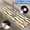 Thanksgiving Sink Faucet Absorbing Mat Autumn Pumpkin Floral Absorbent Fast