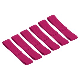 QUARKZMAN Pack of 6 Bento Box Strap Lunch Boxes Strap Elastic Fastening Strap for Home, Office, Camping, Picnic (Rose Red)