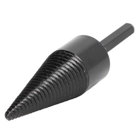 Garosa Wood Splitting Drill Bit Wood Splitter Carbon Steel Split Drill Bit Cutting Head Black Hex Shank Screw Splitting Cone Twist Firewood Drill (50 mm)