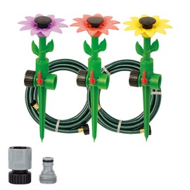 Melnor 65194AMZ Daisy Adjustable Spike Kit Sprinkler Bundle, Green