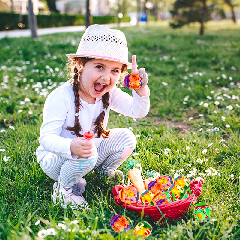 QLINLEAF 50Pcs Easter Egg Wrapper Eggs Film Shrink Wraps for