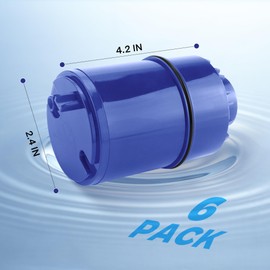 6 Pack Faucet Water Filter Replacement fit for Pur water faucet, Compatible with All Pur Faucet Mount Filtration Systems LUXRILIX
