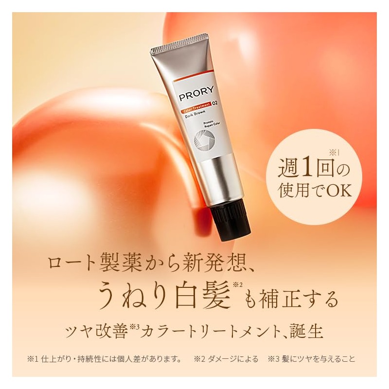 PRORY Prory Repair Color Treatment 150g Dark Brown for Wavy