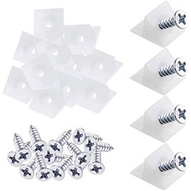 100 PCS Drawer Supports Drawer Bottom Sagging Repair Fix Mending Wedges, Drawer Repair Kit with Screws Furniture Chest Drawer Bottom Repair Fixing Mending Wedges Drawer(White)