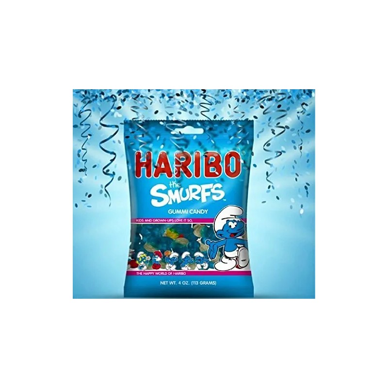 Haribo Candy, The Smurfs, 4 Ounce (1-Bag)