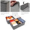 Criusia Foldable Underwear Drawer Organizer, Closet Dividers, Storage Box for