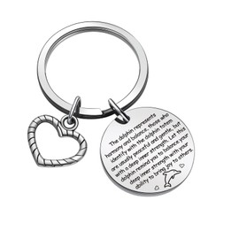 ZQEOU Dolphin Whisperer Jewelry BFF Gift Dolphin Lover Gift Christmas Jewelry For Inspiration Keychain Dolphin Jewelry Coworker Keychain Dolphin Whisperer Keychain