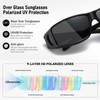 Wzerry Polarized Sunglasses Fit Over Glasses, UV Protection Wrap-Around for
