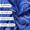 Hi-Tie Royal Blue White Paisley Silk Vests for Men Suit