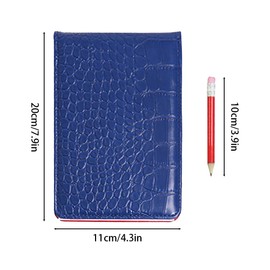 MiOYOOW Leather Scorecard, Large Size Leather Scorecard Holder Stat Tracker Sheet with Elastic Strap for Sports Competitions