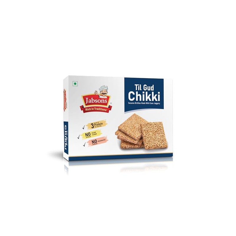 Jabsons - Chikki Til Gud (Sesame Brittles with Jaggery), 400