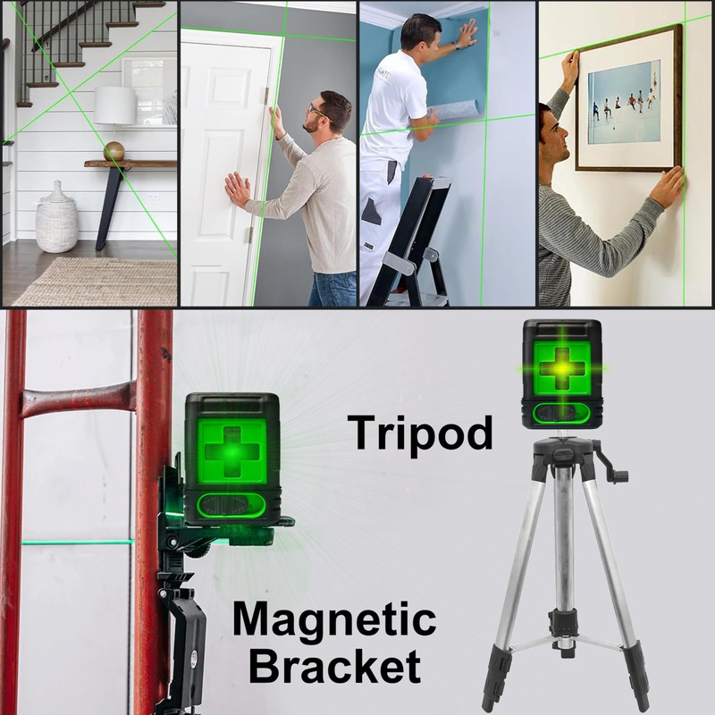 Laser Level 360 Self-Leveling Cross Lines for Horizontal and Vertical