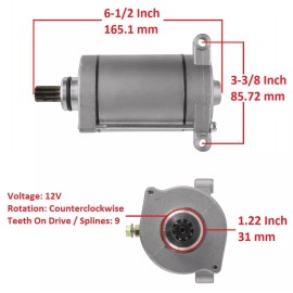 H&H bros Starter Motor for Yamaha Kodiak 400 YFM400FA YFM400A 2x4 4x4 2000 2001 2002-2006