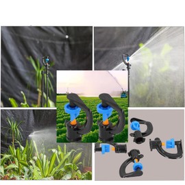 Sprinkler Heads, Pack of 30 Garden Irrigation Sprinklers, 180 Degree Rotating Refractive Nozzle, Multifunctional Rotating Micro Sprinkler, Portable Rotating End for Fogging Watering
